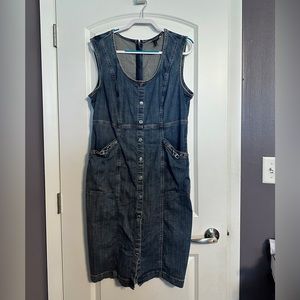 Jean Dress White House Black Market WHBM Denim